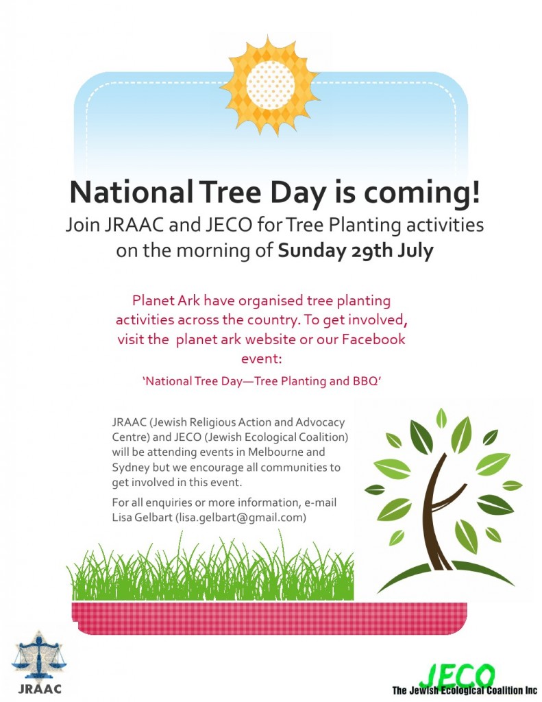National Tree Day Jewish Ecological Coalition